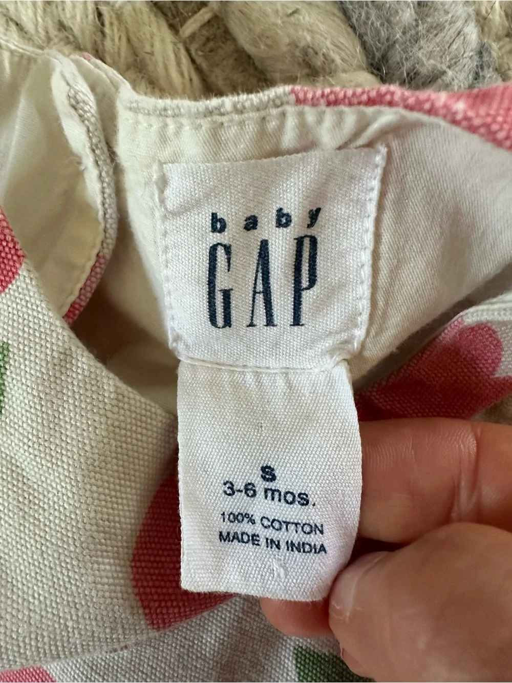 Baby Gap Dress in Pink and Red. 3-6 mos.